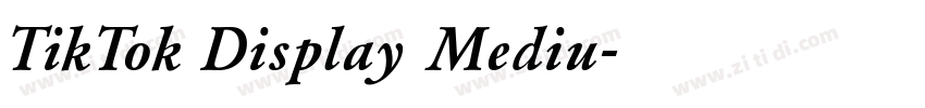 TikTok Display Mediu字体转换